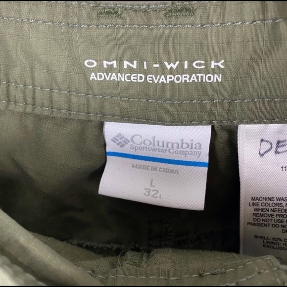 COLUMBIA Men’s Green Ripstop Convertible Hiking Pants | L - Picture 9 of 10